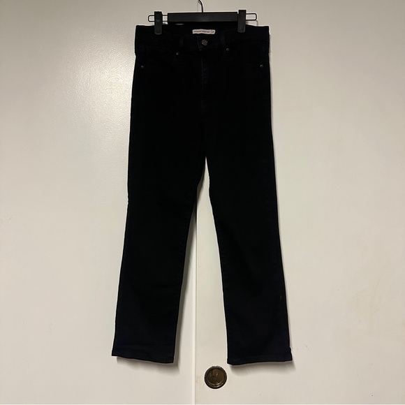 LEVI'S‎ 724 HIGH RISE STRAIGHT BLACK STRETCH JEANS Size 29 - Picture 2 of 9